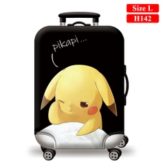 Túi bọc bảo vệ vali -Áo vỏ bọc vali - Pikachu H142 Size S M L XL HPValiOEM