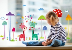 Decal dán tường khu vườn nấm cho bé DLX1455-kiddecals-decalchantuong