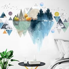 Decal dán tường Sticker dán tường in chất lượng cao có keo mặt sau mẫu Phong Cách Bắc Âu ZH88