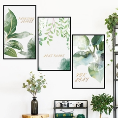 Decal dán tường Sticker dán tường in chất lượng cao có keo mặt sau mẫu hoa lá phong cách ZH46