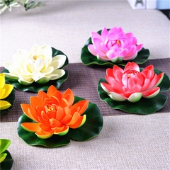 Trang trí hồ cá, bể cá, tiểu cảnh thủy sinh Mẫu hoa sen giả đường kính 10 cm nhiều màu sắc TS41