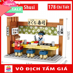 Đồ chơi lắp ráp trẻ em bằng nhựa ABS an toàn -Chuỗi của hàng nhật tuyệt đẹp - LEGO STYLE