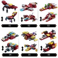 Đồ chơi lắp ráp Robot ironman 12 trong 1 Lego Robot với 575 chi tiết nhựa ABS cao cấp