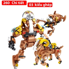 Bộ đồ chơi lắp ráp kiểu Lego Mẫu 12 con giáp có thể ráp thành Robot với hơn 200 chi tiết chất liệu nhựa ABS Cao cấp