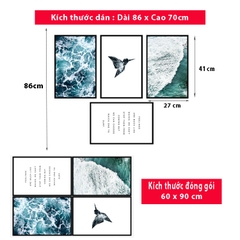 Decal dán tường Sticker dán tường in chất lượng cao có keo mặt sau mẫu hoa lá phong cachs vintage ZH43