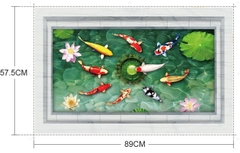 Decal dán tường nguyên miếng quần ngư hội tụ MJ8031B framedecals