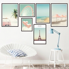 Decal dán tường Sticker dán tường in chất lượng cao có keo mặt sau mẫu phong cách vintage ZH50