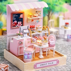 Nhà búp bê lắp ráp có đèn led siêu dễ thương với 4 chủ đề tặng kèm keo và dụng cụ lắp ráp