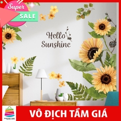 Sticker Giấy Dán Tường Decal Dán tường Mẫu Hoa Lá Cực Xinh ZH017