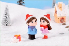 02 Búp bê Tình Nhân Và người tuyết ông già noel Giáng Sinh Noel Trang trí mô hình tiểu cảnh