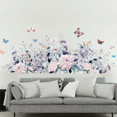 Decal dán tường Sticker dán tường in chất lượng cao có keo mặt sau mẫu Hoa Mẫu Đơn ZH89