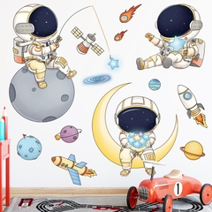 Decal dán tường Tranh dán tường Sticker Dán Tường Mẫu Thám hiểm không gian Cho bé ZH100