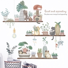 Decal dán tường Sticker mẫu hoa lá ZH032