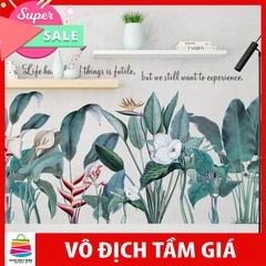 Sticker Giấy Dán Tường Decal Dán tường Mẫu Hoa Lá Cực Xinh ZH020