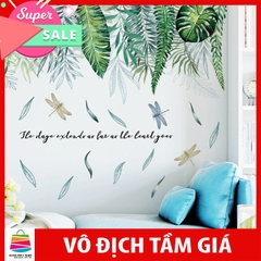 Sticker Giấy Dán Tường Decal Dán tường Mẫu Hoa Lá Cực Xinh ZH024