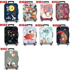 Túi bọc bảo vệ vali - Áo vỏ bọc vali - Trùm vali - Snoopy Dog Vải thun 2 DA, Co giãn 4 Chiều, Siêu Dày H162