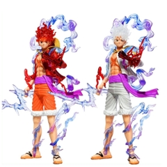 Mô hình đồ chơi - Luffy Gear 5 Nika đỏ bản có vũ khí cầm tay có base đẹp cao 20 cm - OnePiece