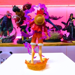 Mô hình đồ chơi - Luffy Gear 5 Nika đỏ bản có vũ khí cầm tay có base đẹp cao 20 cm - OnePiece