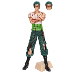 Mô Hình OnePiece Zoro đẫm máu - Cao 29cm - nặng 430gram + Có Box + phụ kiện có 2 đầu thay thế + 1 đế kẹp chân - Figure
