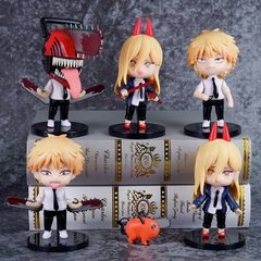 Combo Mô Hình Chainsaw Man Thợ Săn Quỷ Mini, Người lưỡi cưa , Quỷ Cưa trạng thái chiến đấu cực ngầu .Cao 12cm
