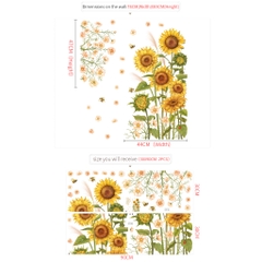 Decal dán tường Sticker Dán Tường - Mẫu hoa màu trời