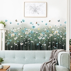 Decal dán tường mẫu Hoa chuồn chuồn cánh mỏng Sticker tranh dán tường có sẵn keo ZH-1003