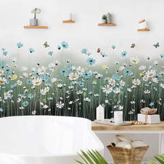 Decal dán tường mẫu Hoa chuồn chuồn cánh mỏng Sticker tranh dán tường có sẵn keo ZH-1003