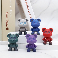 Mô hình Bear Brick Gấu Kaws xinh xắn trang trí bàn học bàn làm việc trang trí ô tô nhiều màu 3.5 cm