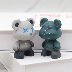 Mô hình Bear Brick Gấu Kaws xinh xắn trang trí bàn học bàn làm việc trang trí ô tô nhiều màu 3.5 cm
