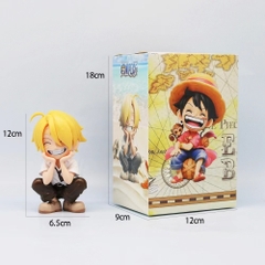 Mô hình One Piece Sanji Zoro Chibi cute hàng cao cấp siêu đẹp cao 13cm