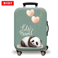 Túi bọc bảo vệ vali - Áo vỏ bọc vali - Trùm vali - Let's Travel H157