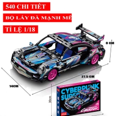 Đồ chơi xếp hình lắp ráp XE OTO thể thao với động cơ chạy đà cực kì mạnh mẽ, chất liệu nhựa ABS siêu nét