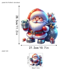 Sticker Decal Trang Trí Giáng Sinh , Noel Mẫu Ông Già Noel Chibi In chất lượng cao JD3315