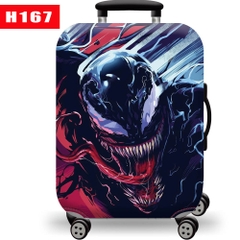 Túi bọc bảo vệ vali - Áo vỏ bọc vali - Trùm vali - Vernom Venom Vải 2 DA, co giãn 4 chiều, Chất liệu siêu dày H167