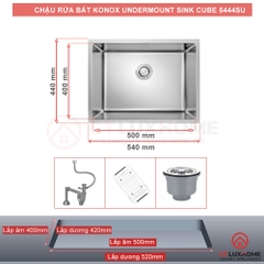 CHẬU RỬA INOX CUBE 5444SU