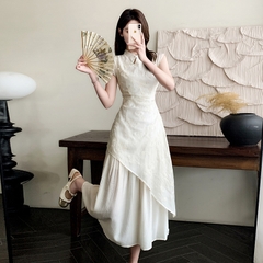 Đầm trắng voan phong cách Trung Hoa thanh lịch nhẹ nhàng khí chất tao nhã xu hướng hottrend  D167240