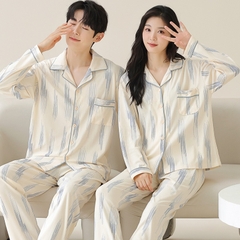 Set bộ đồ ngủ thun gân cao cấp thanh lịch sang trọng thu đông mới nhất D543240