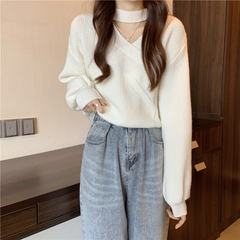 Áo khoác len dệt kim màu xám đính cúc thanh lịch nhẹ nhàng xu hướng thu đông D357240