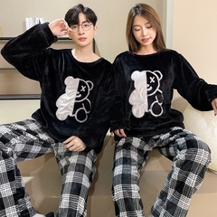 Set đồ nhung cao cấp đồ đôi dành cho mùa đông xu hướng D534240