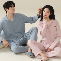 Set bộ đồ ngủ thun gân cao cấp thanh lịch sang trọng thu đông mới nhất D543240