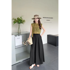 Set 2 món loang màu phong cách Pháp: Áo + Quần ống rộng B532