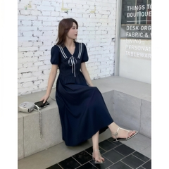 Đầm dài ren cổ búp bê phong cách Hàn nữ tính B582