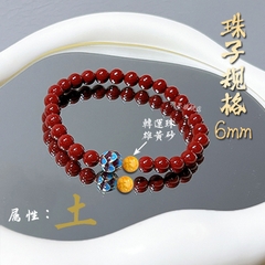 Vòng tay phong thủy Ngũ Hành đá chu sa tự nhiên cao cấp TS102240