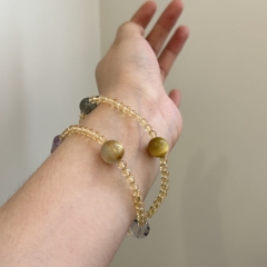 Vòng tay Wrap Bracelet đá tự nhiên ngũ sắc Cao Cấp TS116240