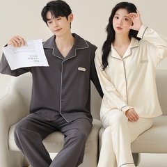 Set bộ đồ ngủ thun gân cao cấp thanh lịch sang trọng thu đông mới nhất D543240