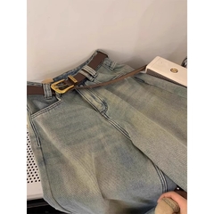  Quần jean cạp cao ống suông dáng dài (có lót nhung) QJ205240