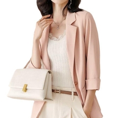 Áo blazer Nữ Một Nút Slim Fit Tay Lửng phong cách công sở D254240