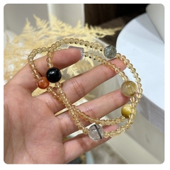 Vòng tay Wrap Bracelet đá tự nhiên ngũ sắc Cao Cấp TS116240
