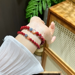 Vòng tay phong thủy Ngũ Hành đá chu sa tự nhiên cao cấp TS102240