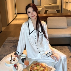 Đồ ngủ Pijama lụa cao cấp, sang trọng, thanh lịch, xuân thu DN417240